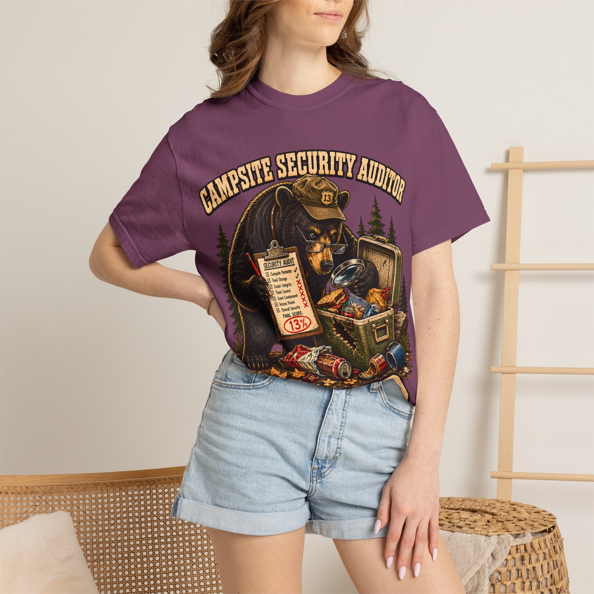 Campsite Security Auditor Failed — Funny Bear Camping Tee