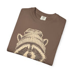 Raccoon in a Beanie — Vintage Sketch Wildlife Outdoor Tee