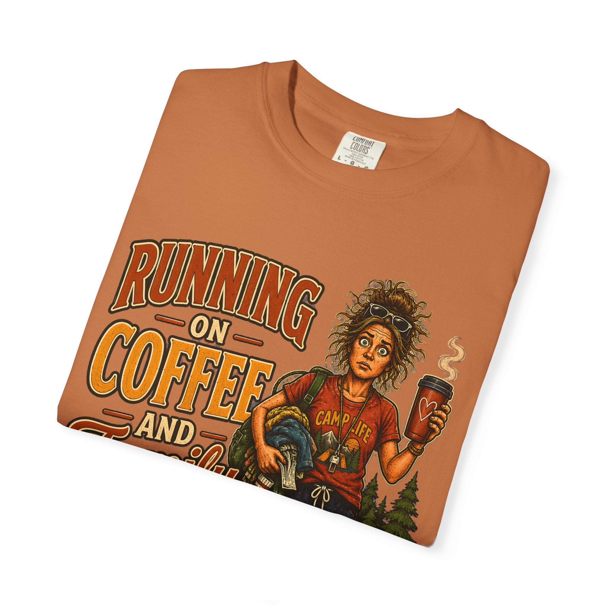 Running on Coffee and Family Traditions — Camping Humor Tee