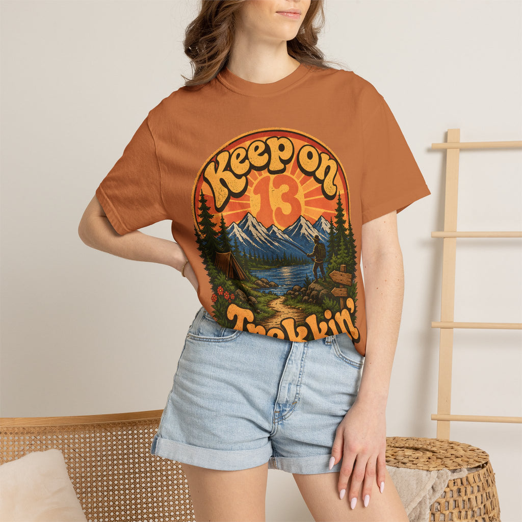 Keep On Trekkin' — Retro 70s Hiking and Camping Tee
