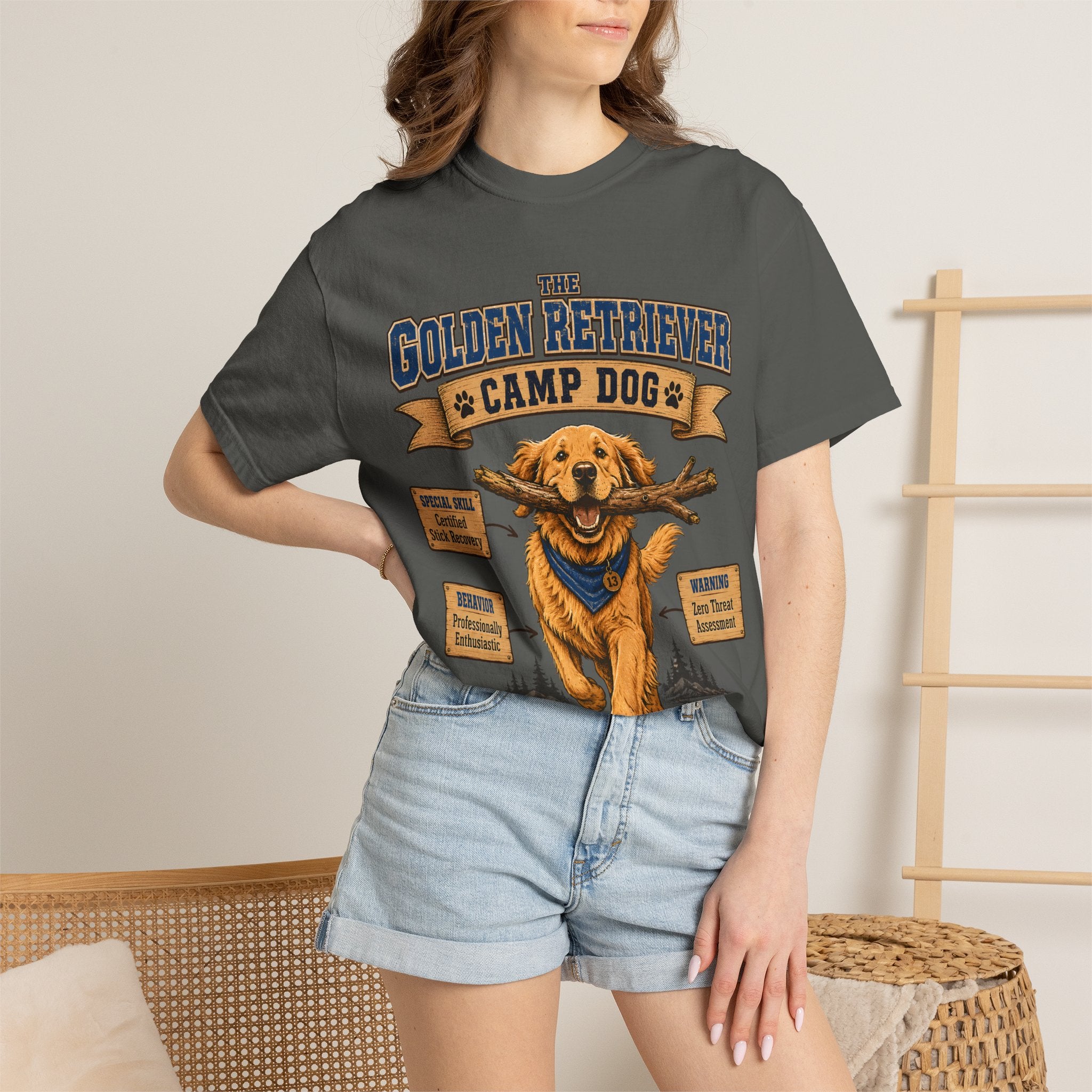 Golden Retriever Camp Dog T-Shirt