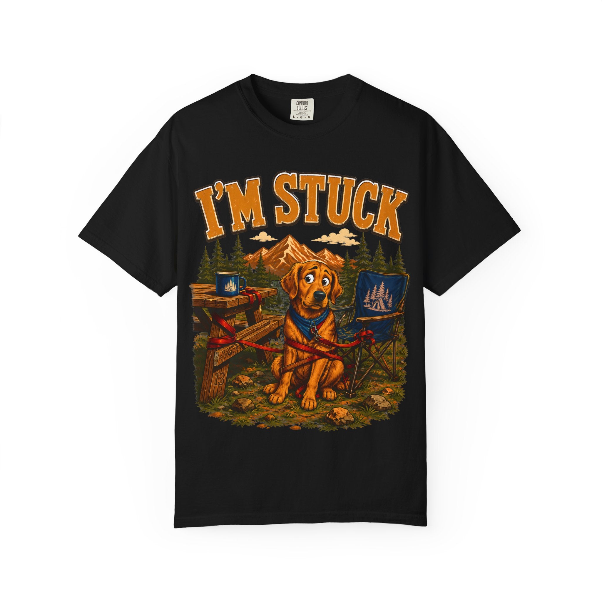 I'm Stuck — Funny Camping Dog Golden Retriever Outdoor Tee