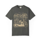 Lakeside Dock — Vintage Lake Cabin and Canoe Sketch Tee