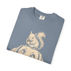 Dog and Squirrel — Vintage Sketch Outdoor Dog Tee