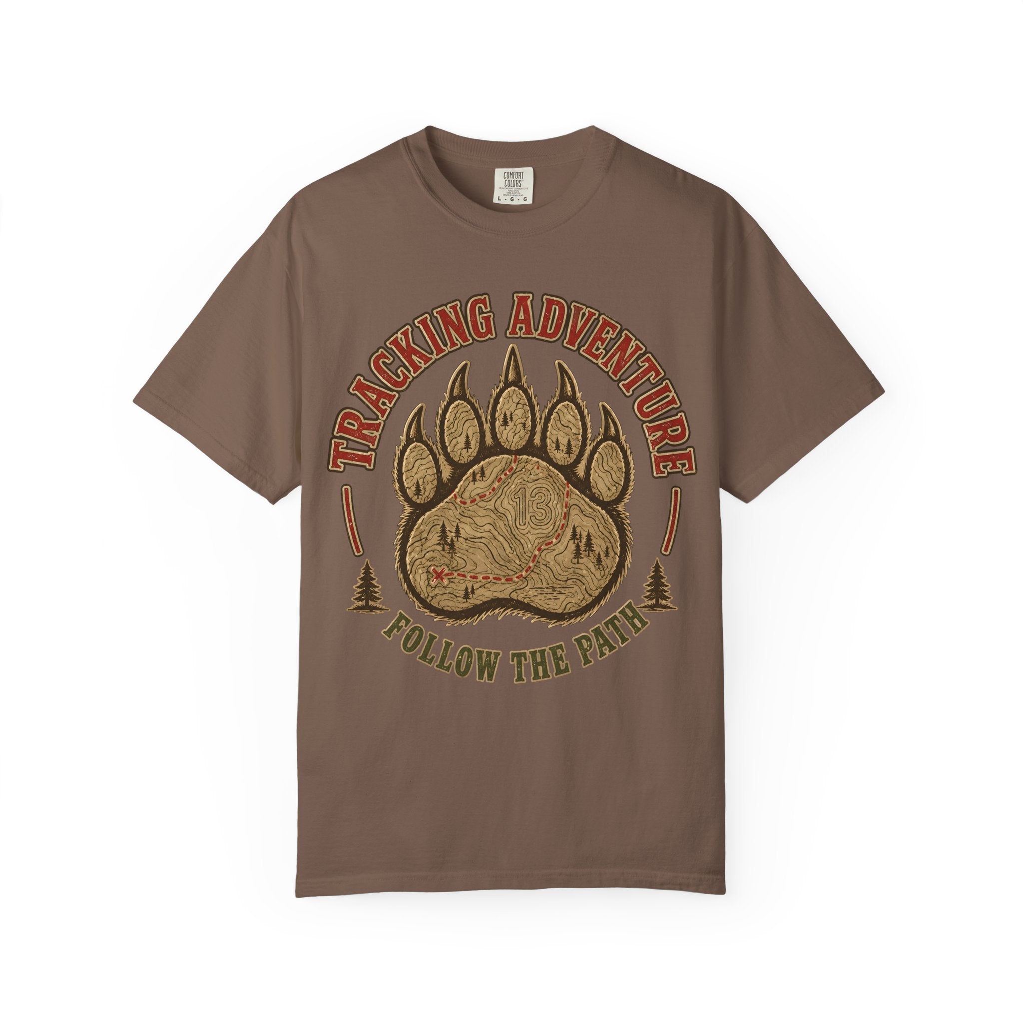 Tracking Adventure Follow the Path — Vintage Bear Paw Hiking Tee