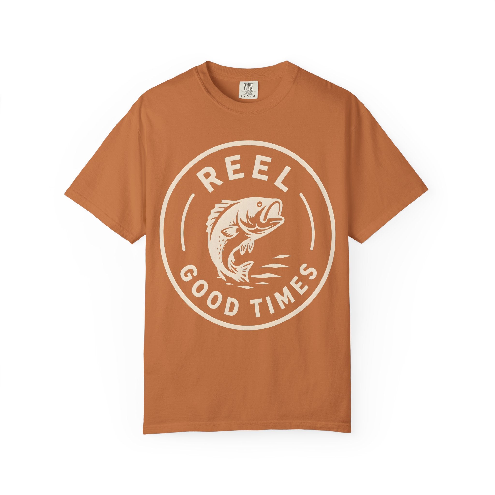 Reel Good Times — Vintage Fishing Badge Tee
