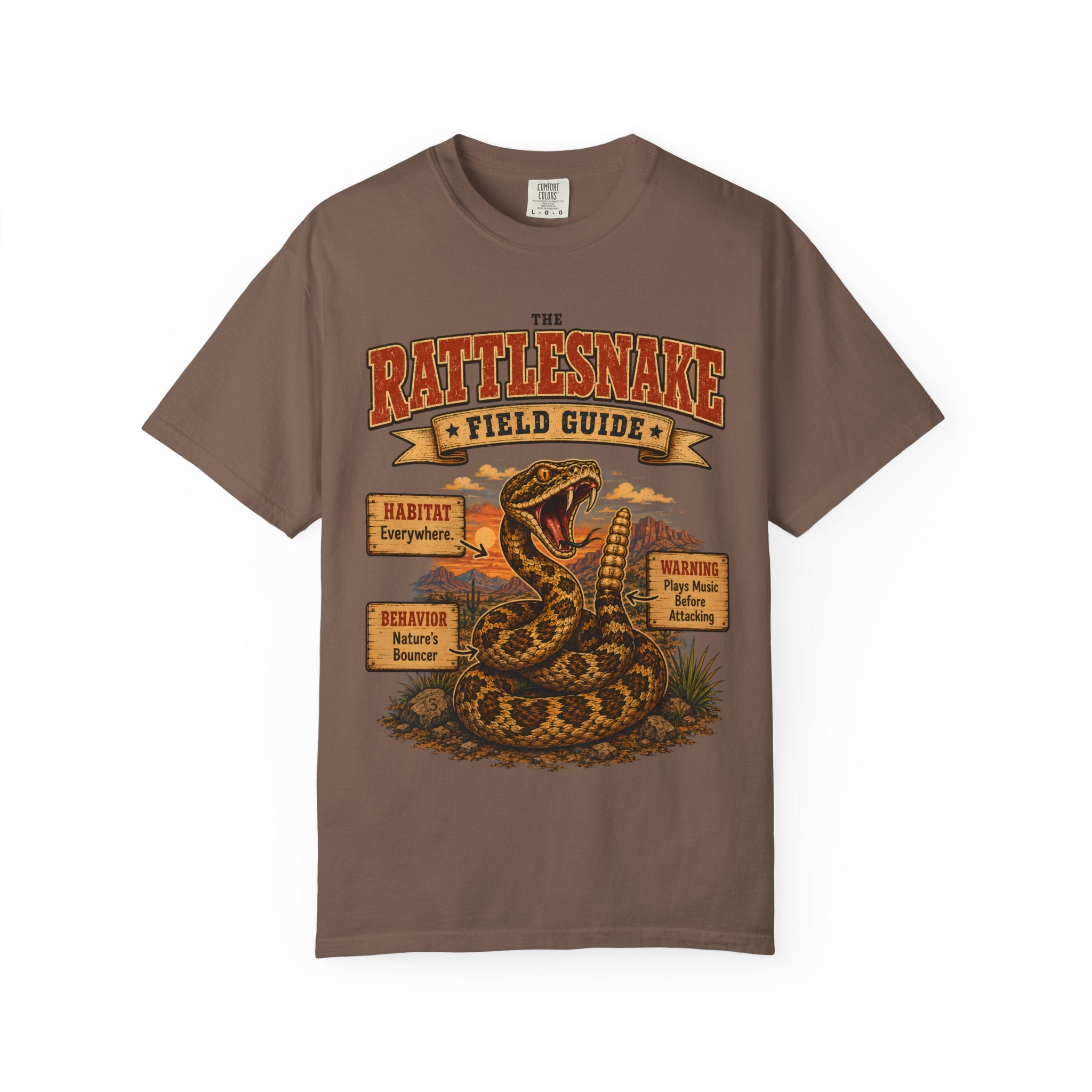 Rattlesnake Field Guide - Plays Music Before Attacking Tee