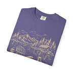Lakeside Dock — Vintage Lake Cabin and Canoe Sketch Tee