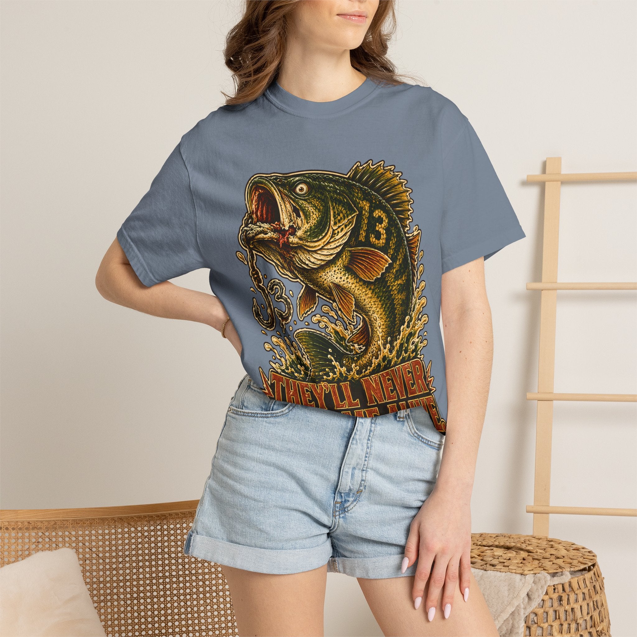 They'll Never Take Me Alive — Funny Bass Fishing Humor Tee