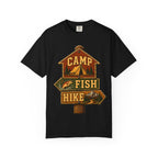Camp Fish Hike — Vintage Trailhead Sign Outdoor Tee