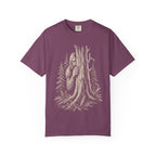 Bigfoot Hiding — Vintage Sasquatch Forest Sketch Tee