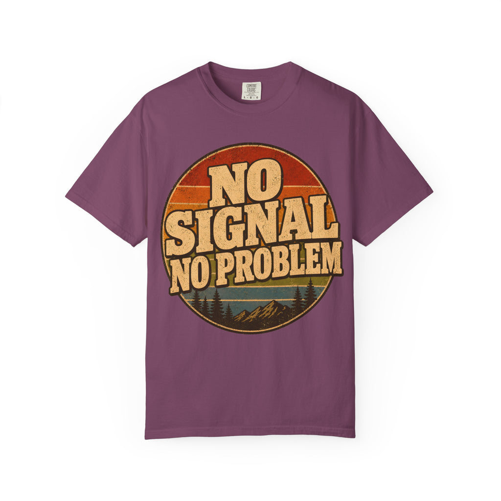 No Signal No Problem — Retro Outdoor Camping Tee