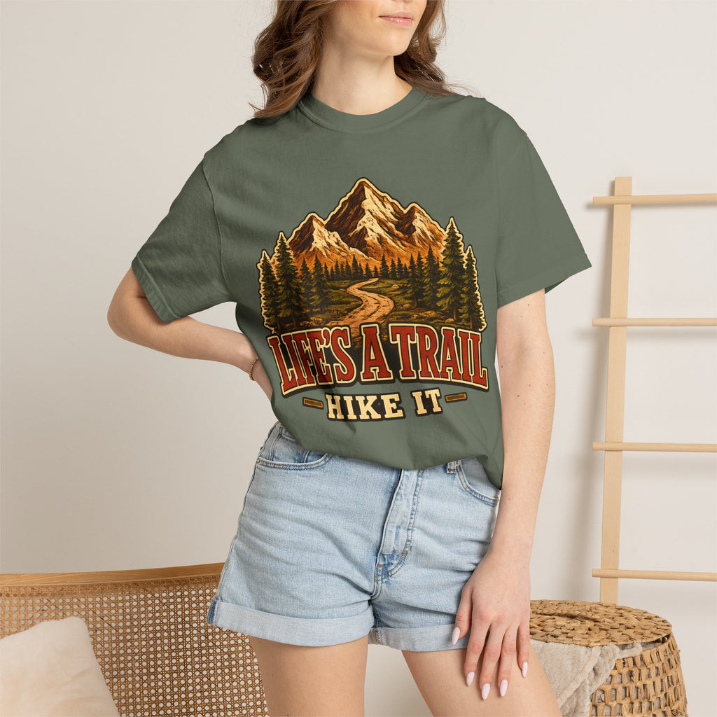 Life's a Trail Hike It — Vintage Mountain Hiking Outdoor Tee