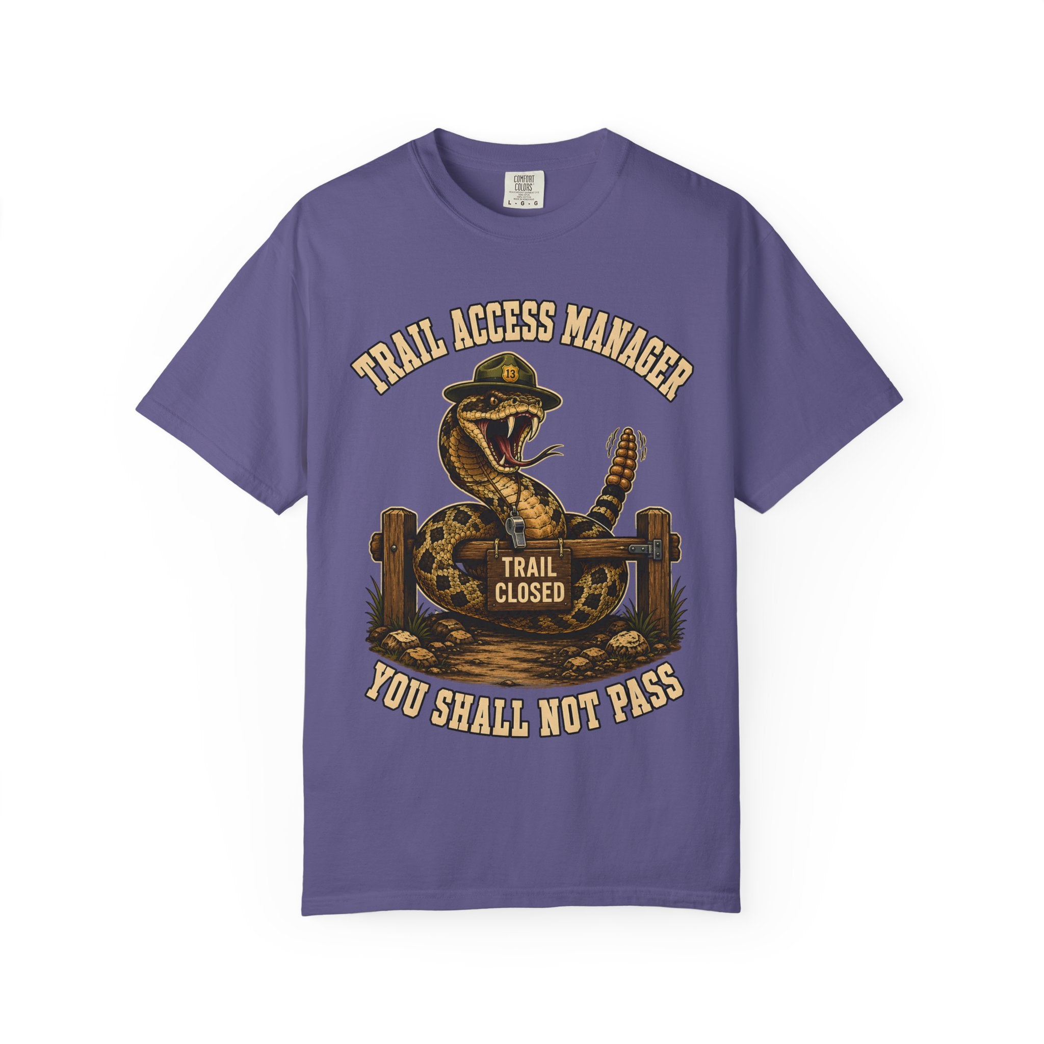 Trail Access Manager You Shall Not Pass — Rattlesnake Hiking Tee