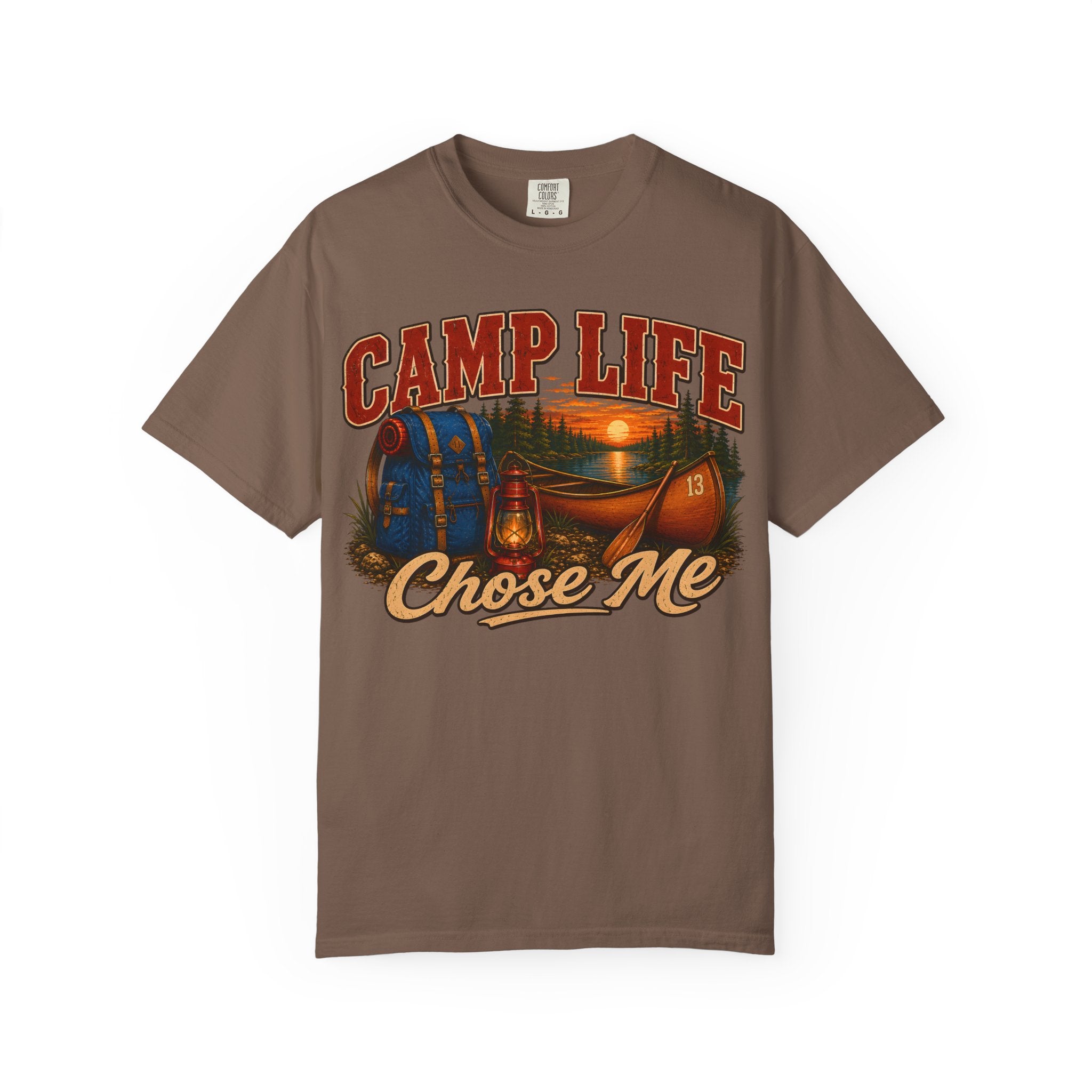 Camp Life Chose Me Vintage Camping Shirt — Outdoor Lake Tee