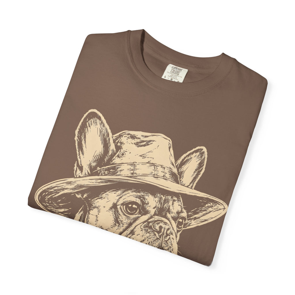 French Bulldog in a Hat — Vintage Sketch Dog Tee