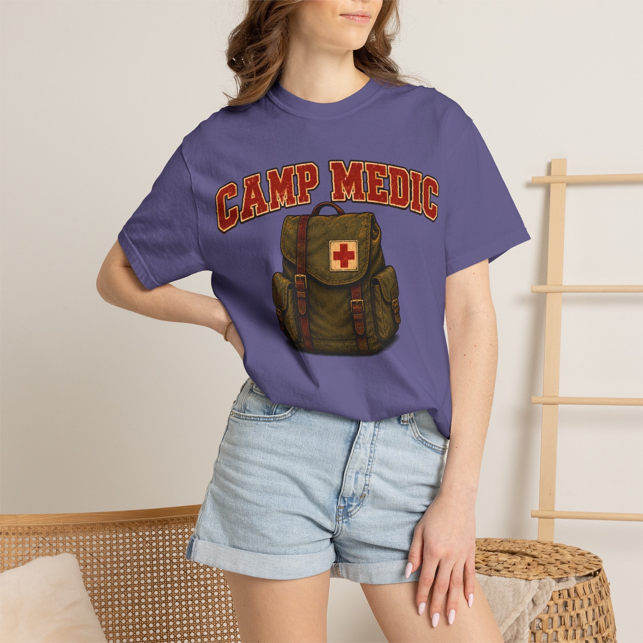 Camp Medic Funny Camping Shirt — Vintage Outdoor First Aid Tee