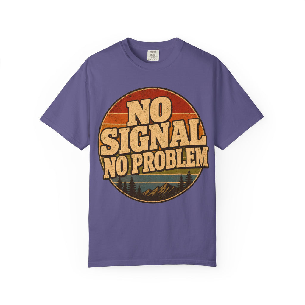 No Signal No Problem — Retro Outdoor Camping Tee
