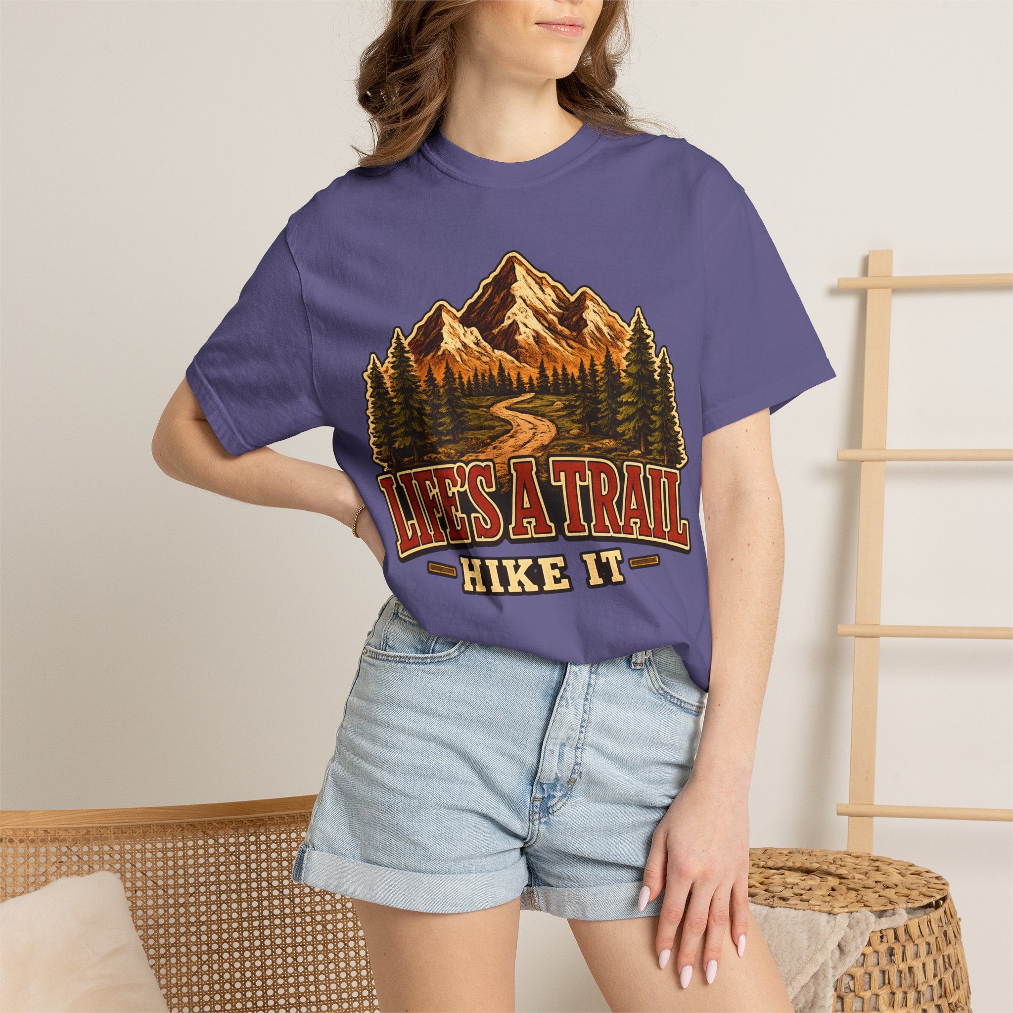Life's a Trail Hike It — Vintage Mountain Hiking Outdoor Tee