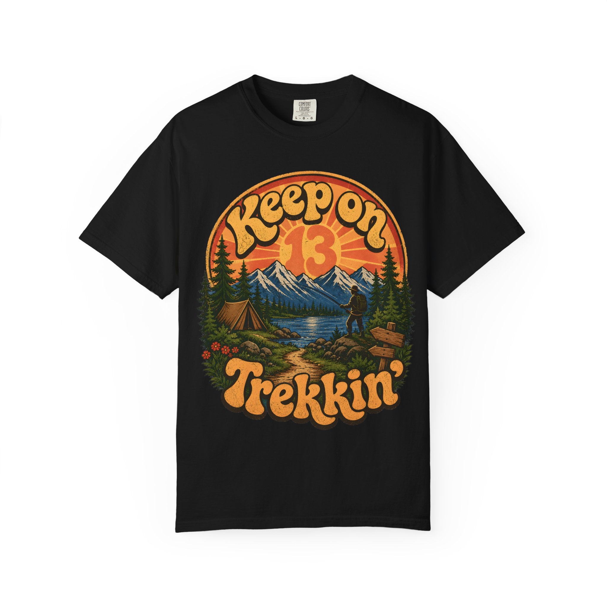 Keep On Trekkin' — Retro 70s Hiking and Camping Tee