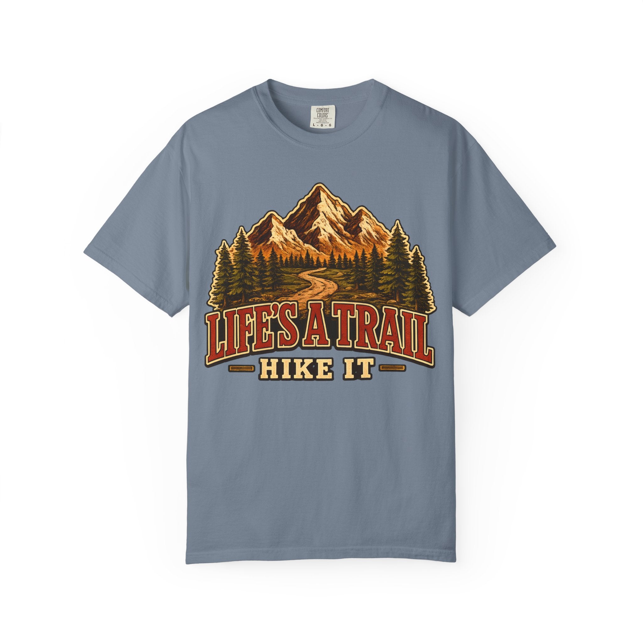 Life's a Trail Hike It — Vintage Mountain Hiking Outdoor Tee
