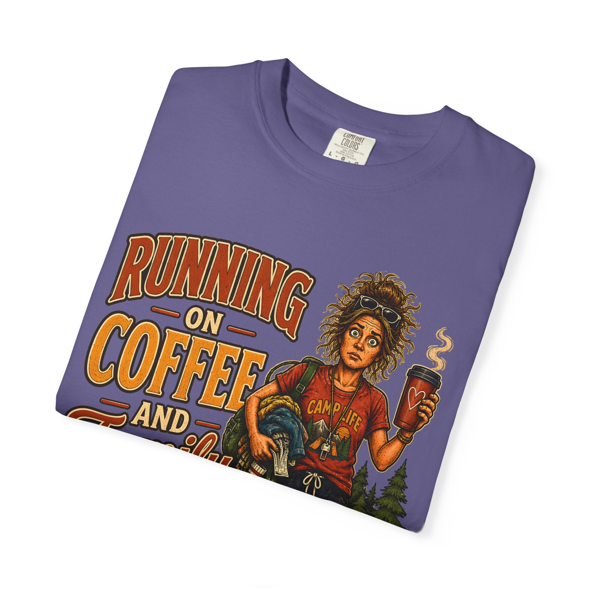 Running on Coffee and Family Traditions — Camping Humor Tee