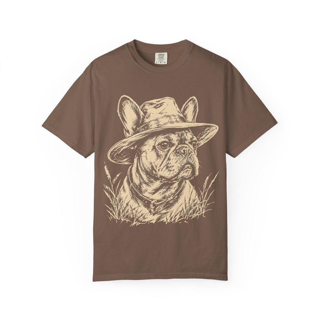 French Bulldog in a Hat — Vintage Sketch Dog Tee