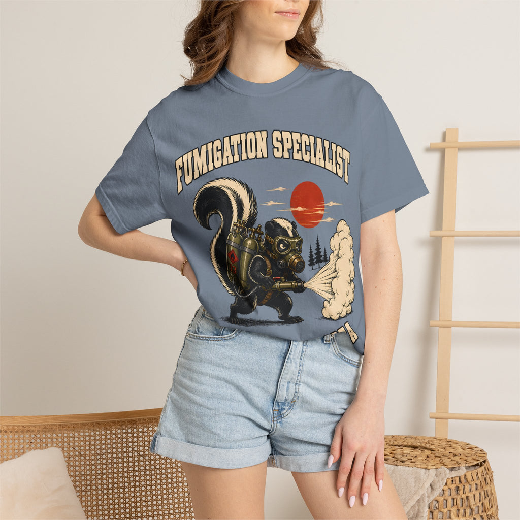 Fumigation Specialist Clear the Area — Skunk Outdoor Humor Tee