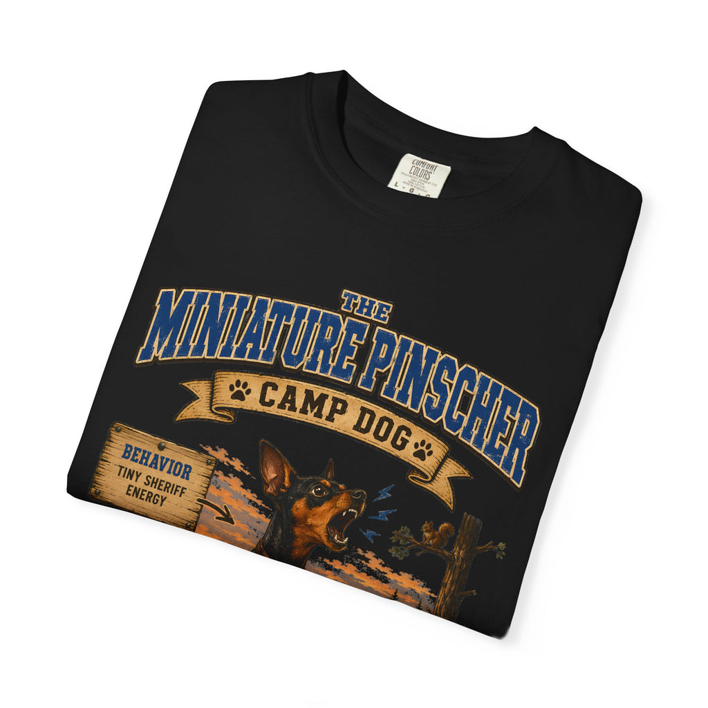 Miniature Pinscher Camp Dog - Tiny Sheriff Energy Tee