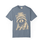 Raccoon in a Beanie — Vintage Sketch Wildlife Outdoor Tee