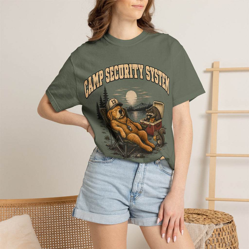 Camp Security System Napping — Funny Camping Dog Tee