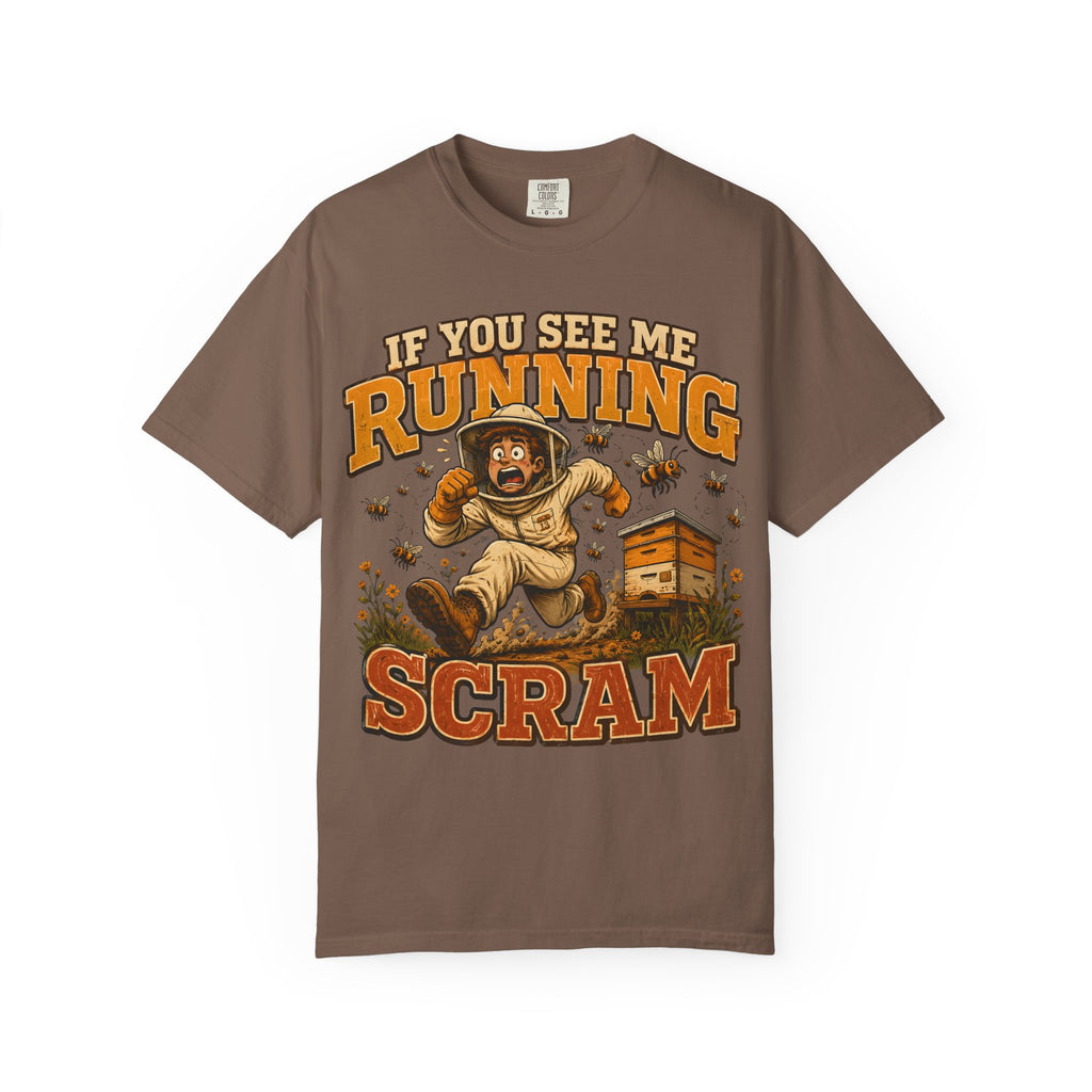 If You See Me Running Scram Funny Beekeeping Shirt