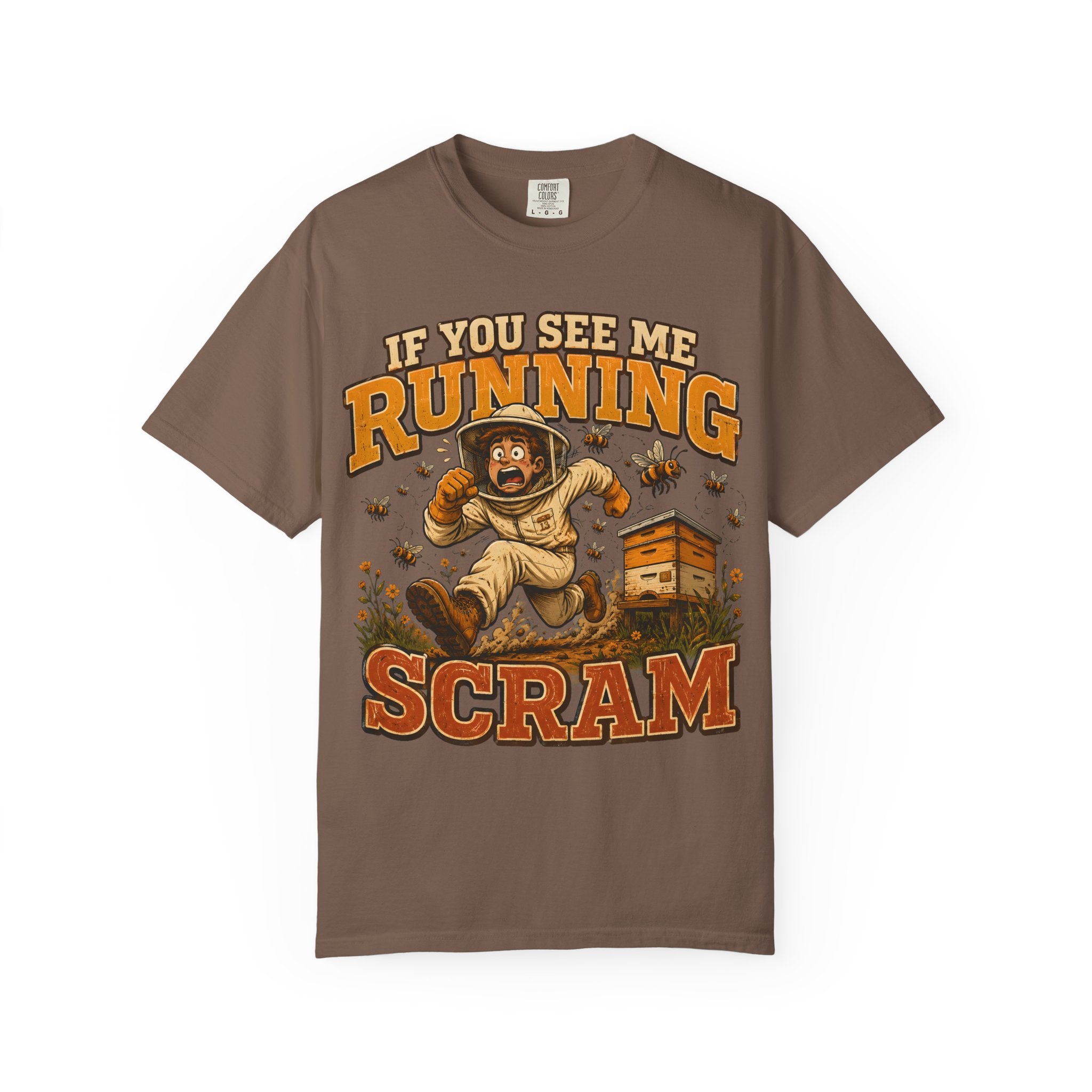 If You See Me Running Scram Funny Beekeeping Shirt