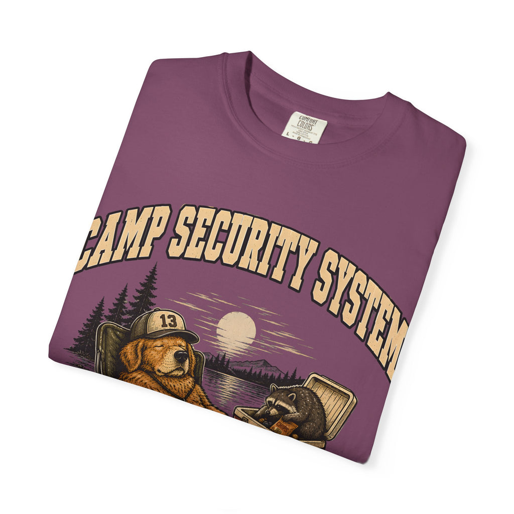Camp Security System Napping — Funny Camping Dog Tee