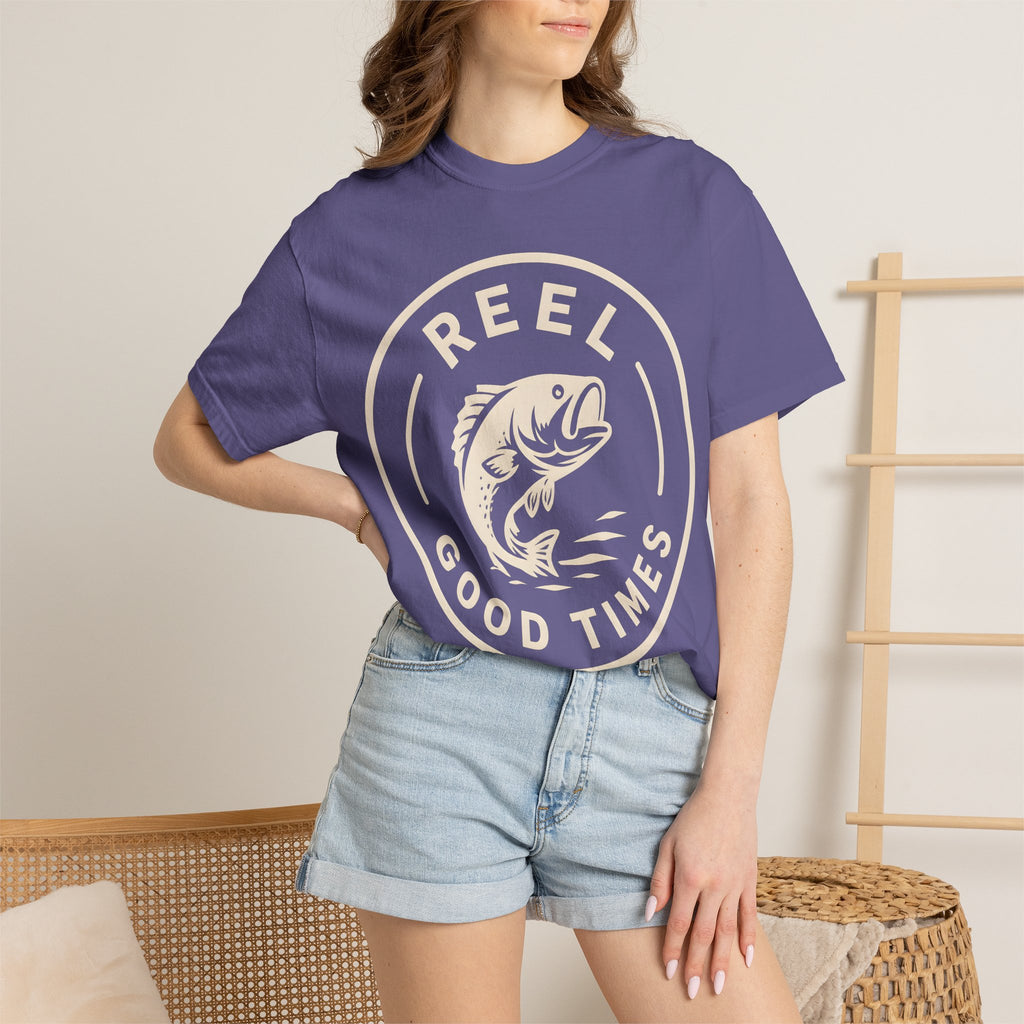 Reel Good Times — Vintage Fishing Badge Tee