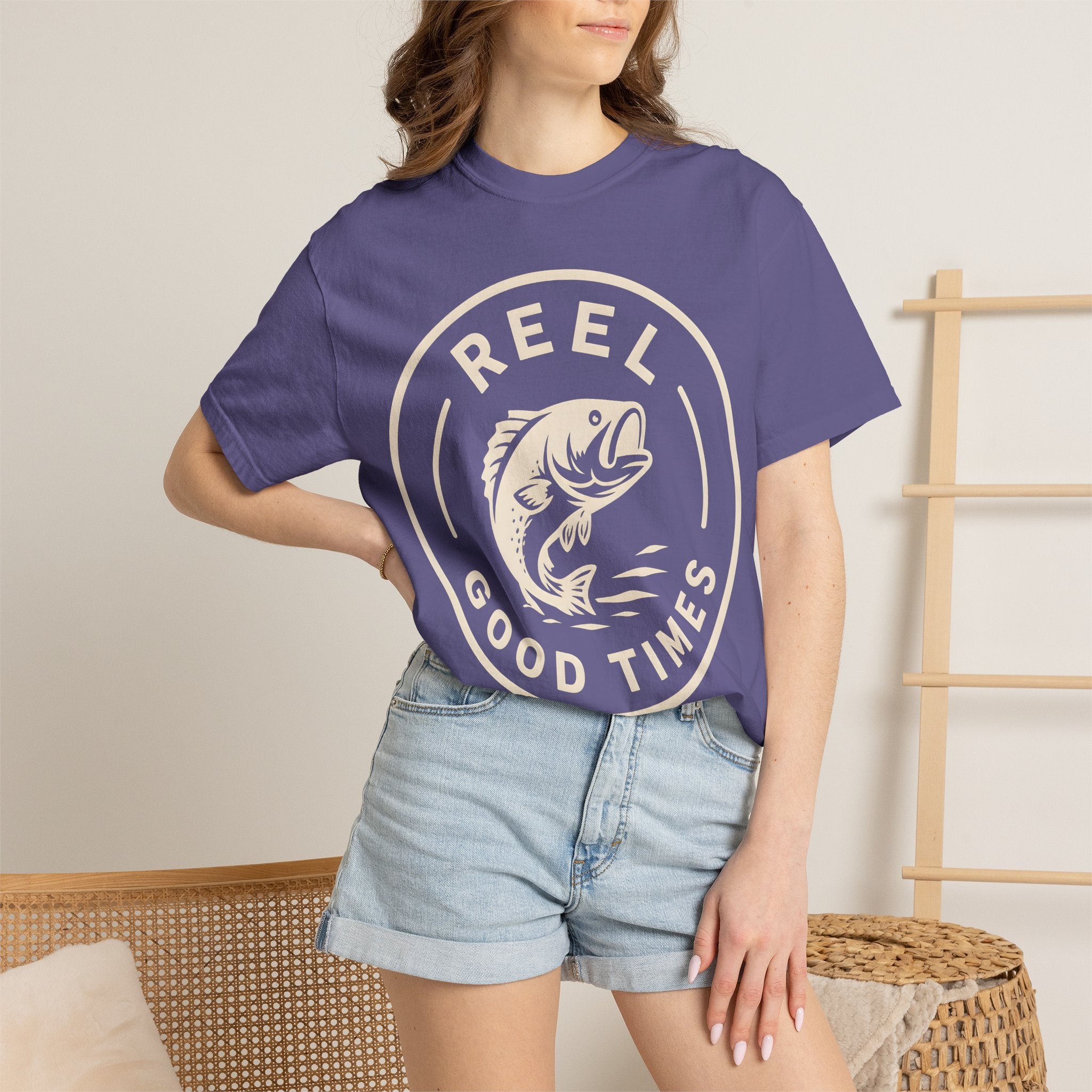 Reel Good Times — Vintage Fishing Badge Tee