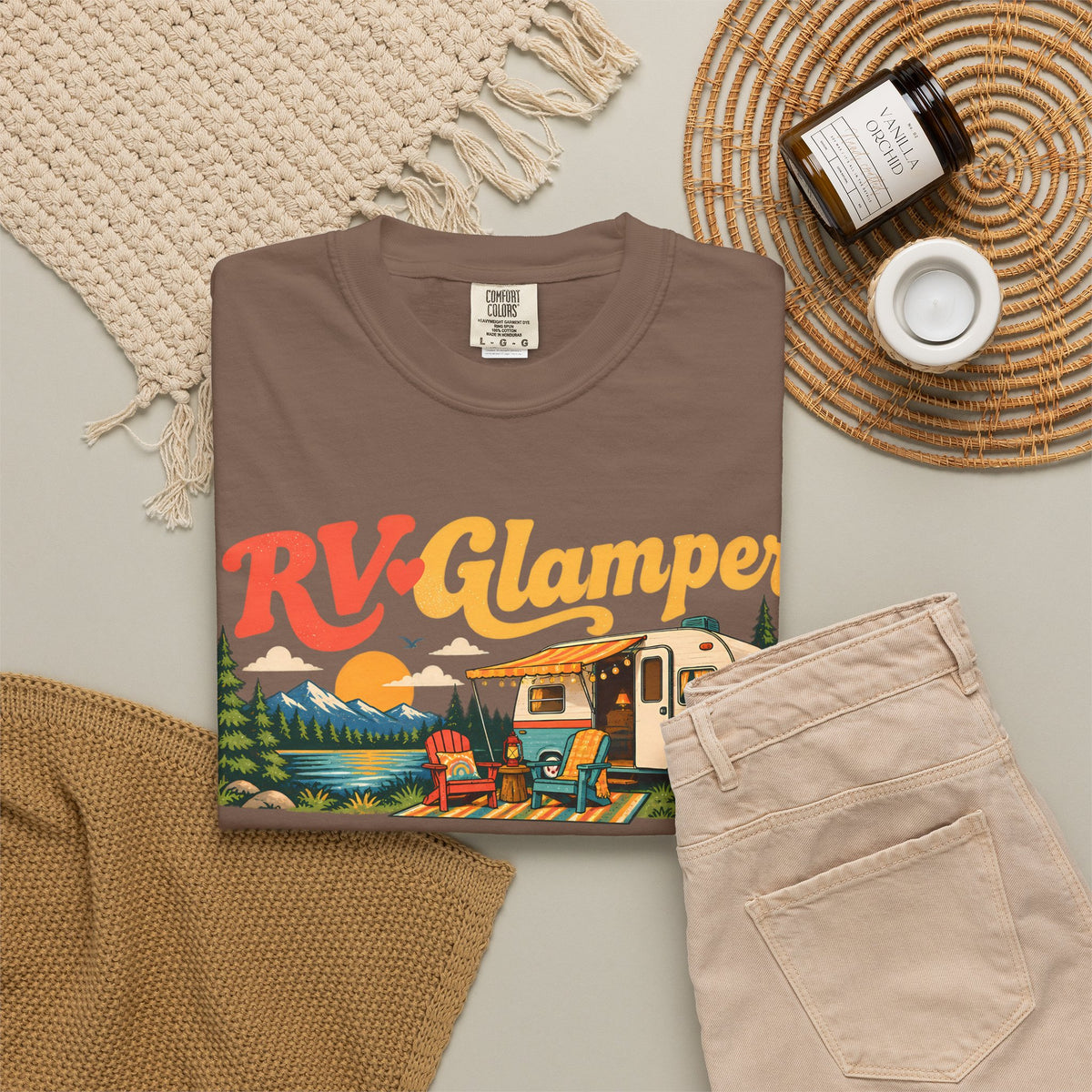 Rv Glamper Half Color T-Shirt
