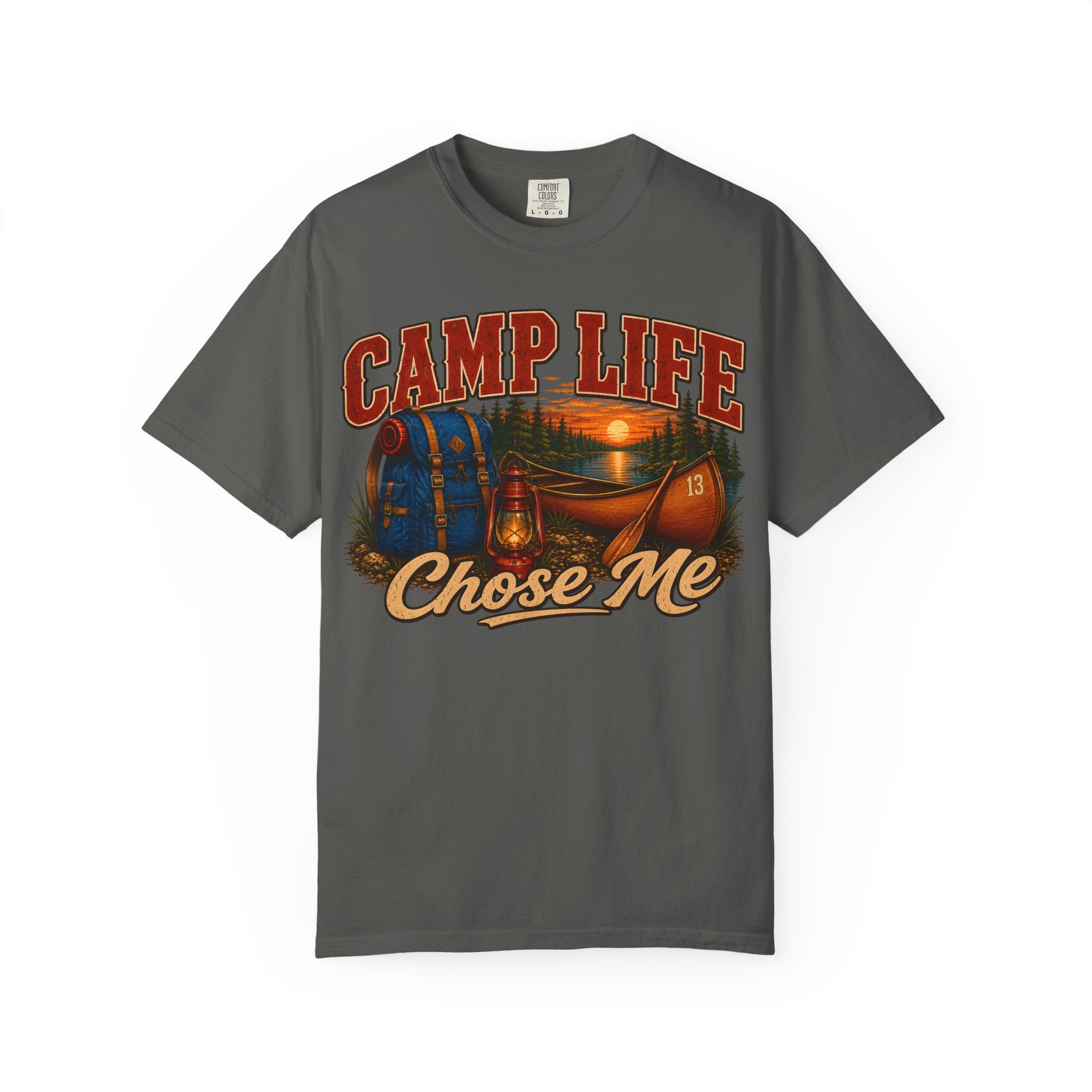 Camp Life Chose Me Vintage Camping Shirt — Outdoor Lake Tee