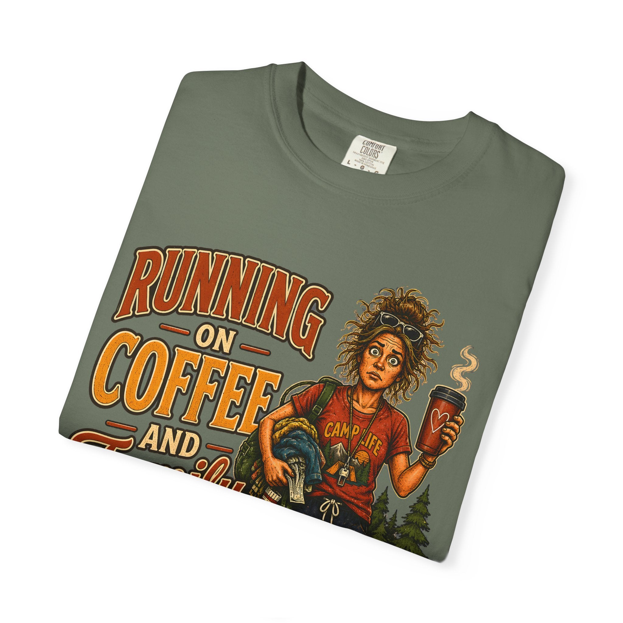 Running on Coffee and Family Traditions — Camping Humor Tee