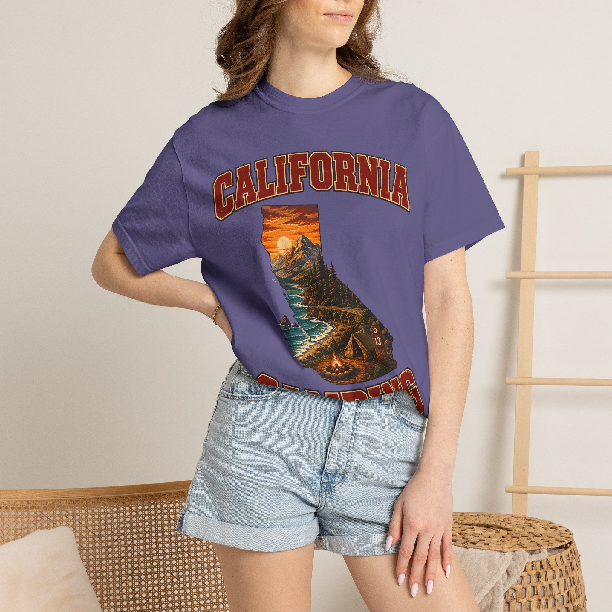 California Camping Shirt — Coastal Mountains Vintage Outdoor Tee