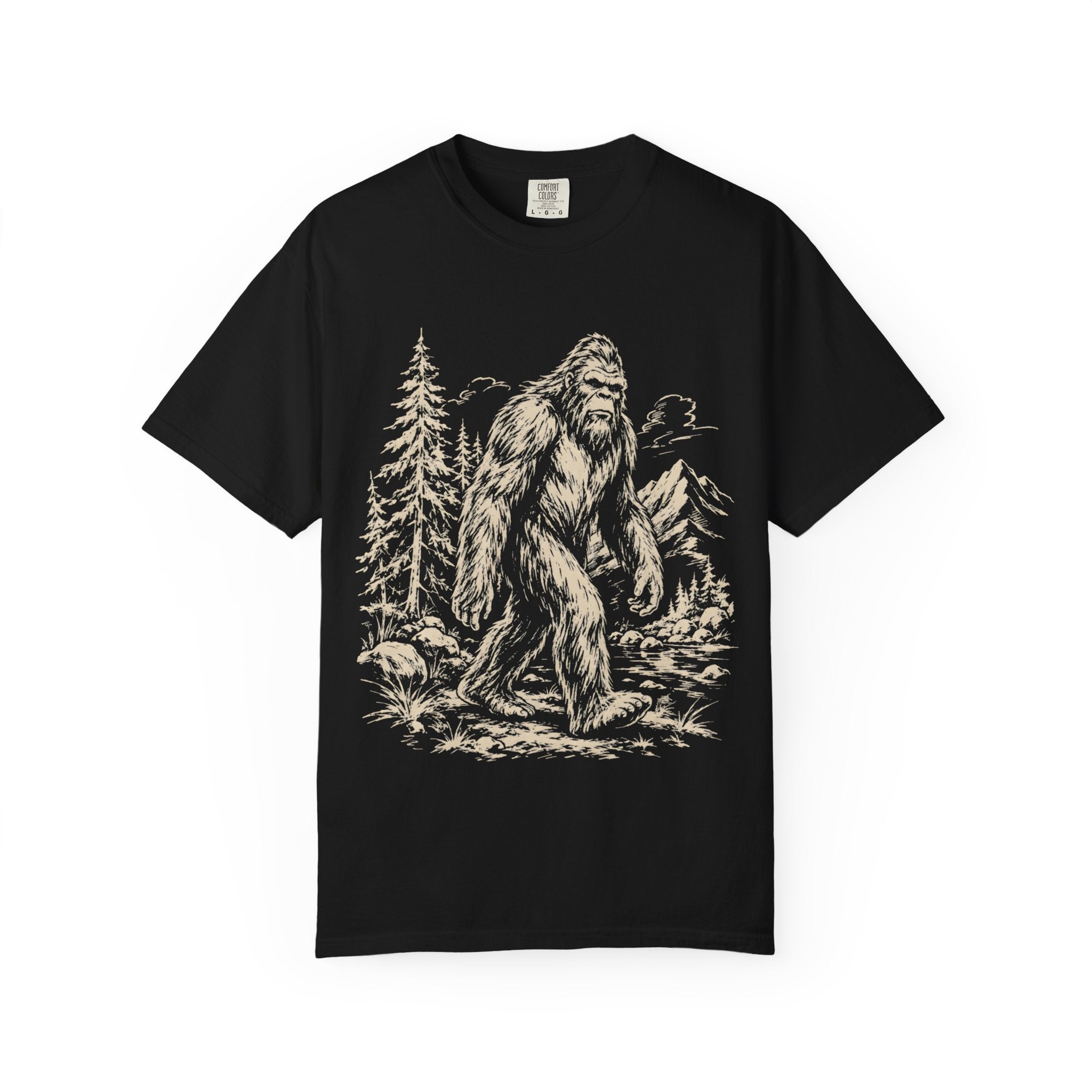 Bigfoot — Vintage Sasquatch Wilderness Sketch Tee