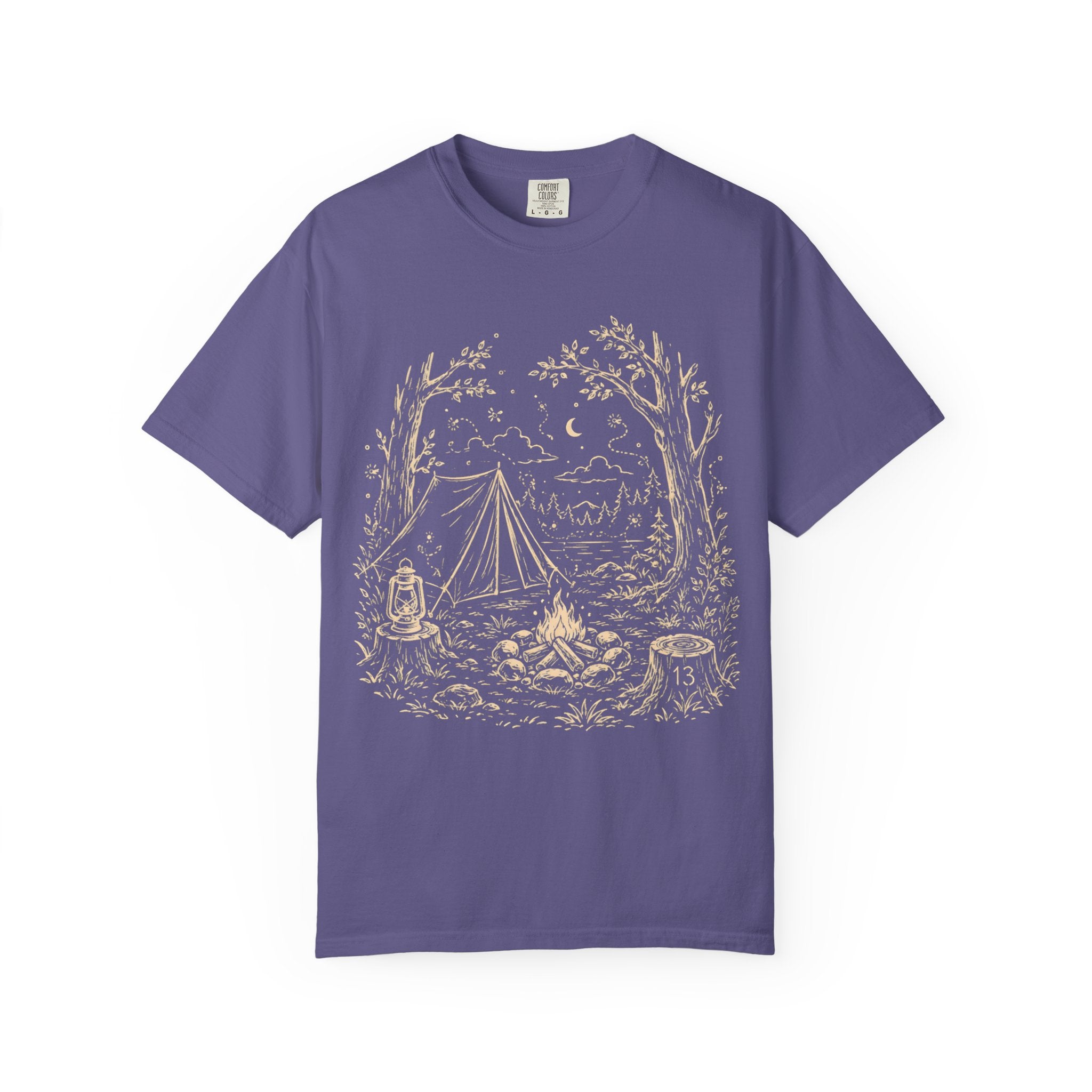 Firefly Campsite at Night T-Shirt