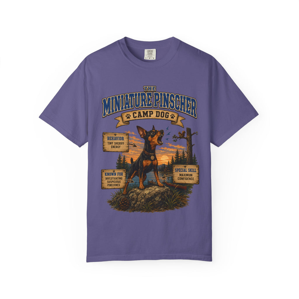 Miniature Pinscher Camp Dog - Tiny Sheriff Energy Tee