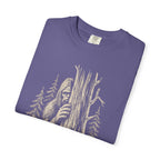 Bigfoot Hiding — Vintage Sasquatch Forest Sketch Tee