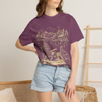 Lakeside Dock — Vintage Lake Cabin and Canoe Sketch Tee