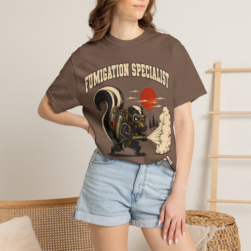 Fumigation Specialist Clear the Area — Skunk Outdoor Humor Tee