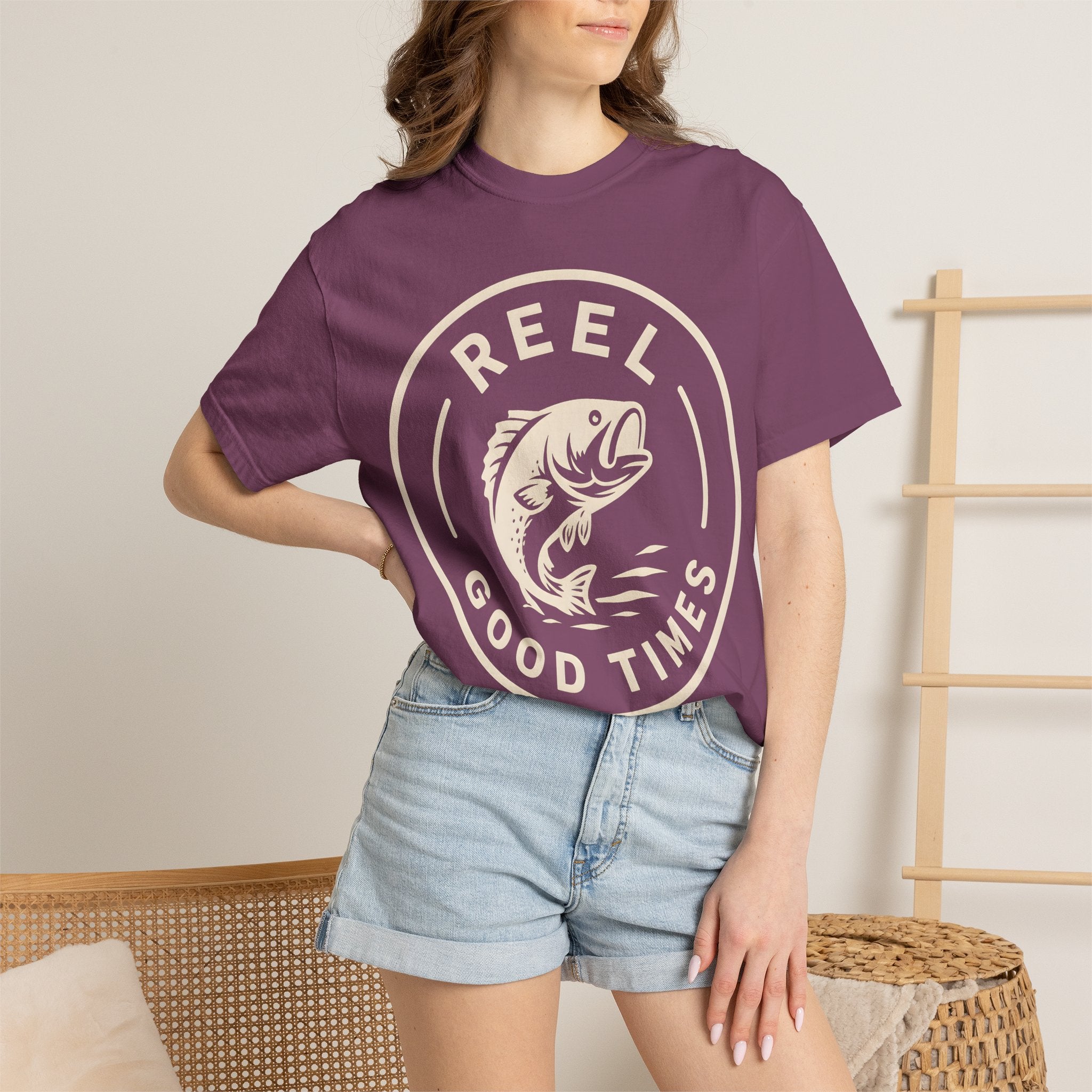 Reel Good Times — Vintage Fishing Badge Tee