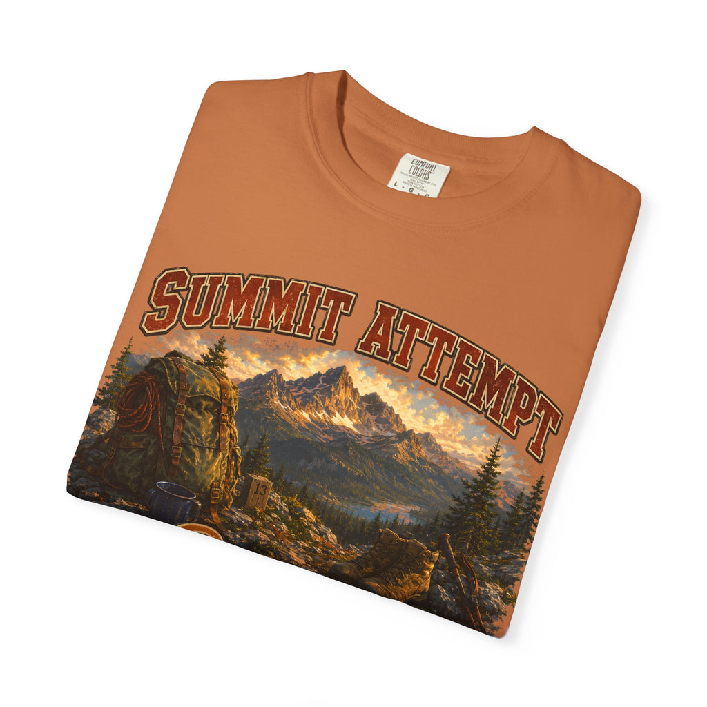 Summit Attempt Survivor Mostly Voluntary — Funny Hiking Tee