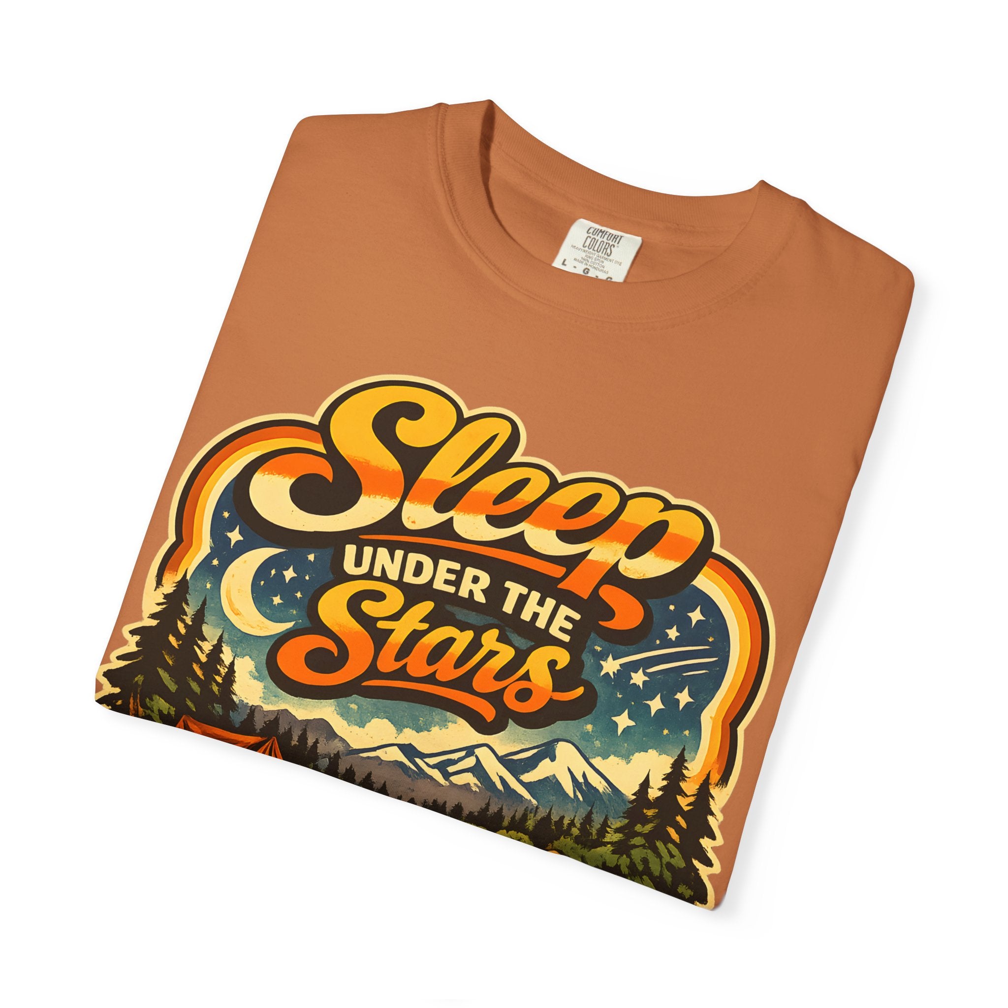 Sleep Under the Stars — Retro Camping and Fishing Tee