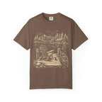 Lakeside Dock — Vintage Lake Cabin and Canoe Sketch Tee